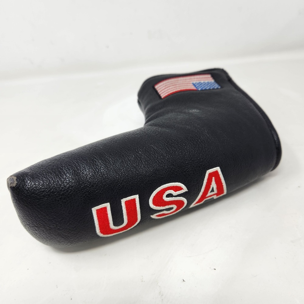 Breakers Golf USA Flag Blade Putter Headcover Black Magnetic Closure Patriotic